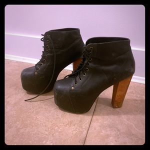 Jeffrey Campbell tie up booties